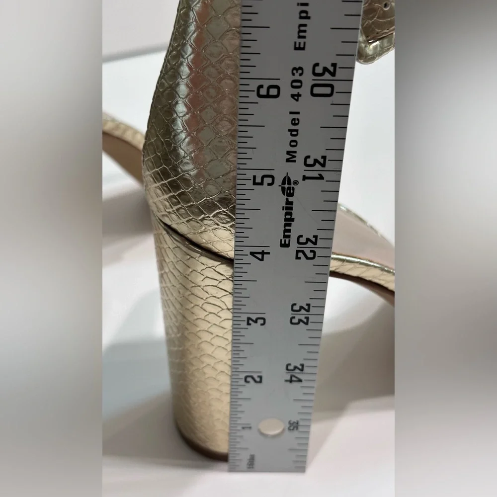Mix No. 6 Gold Block Heel Sandals - Picture 11 of 12